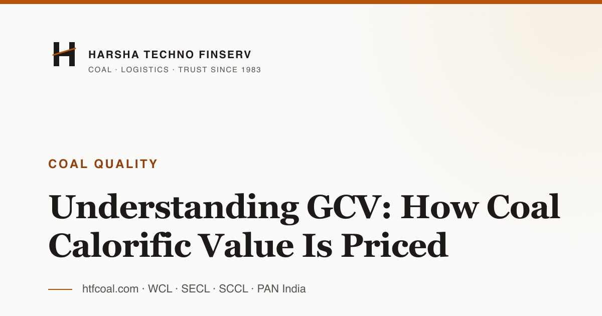 Gcv What Is GCV in Coal? Calorific Value Explained | Harsha Techno Finserv